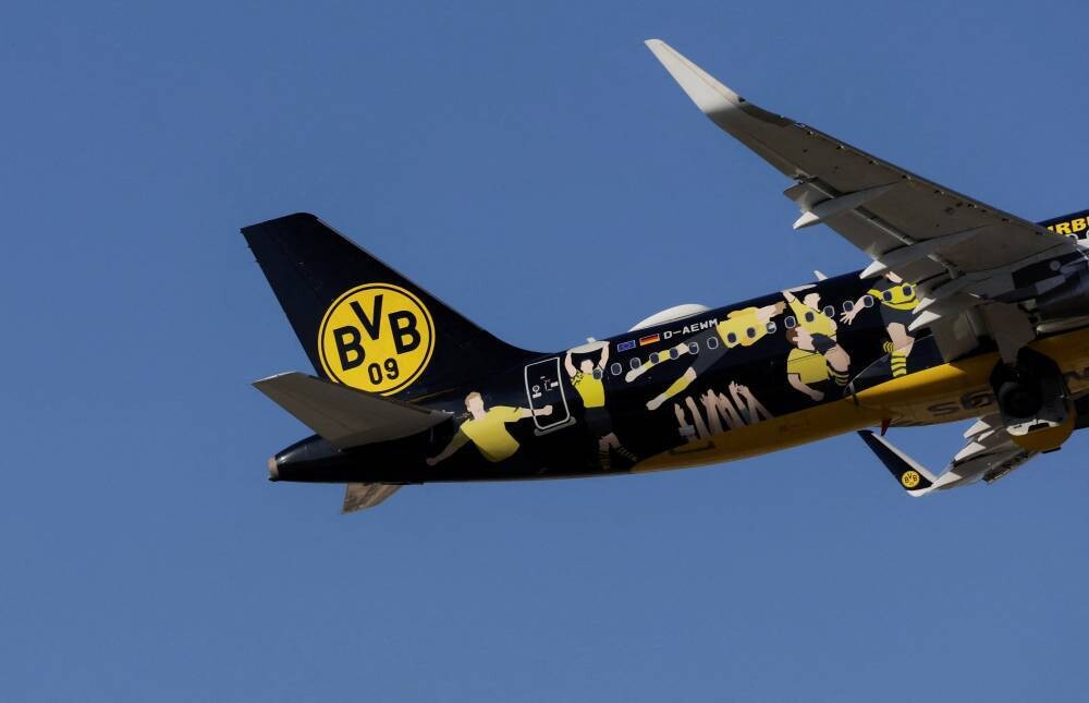 Lufthansa отмечает победу Боруссии Дортмунд в Лиге Чемпионов