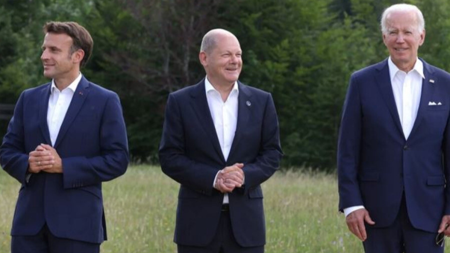 Германский канцлер Олаф Шольц принимает американских президентов в Берлине